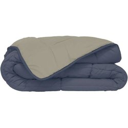 400g/m² microfiber duvet Calgary Petrole & Mastic 140x200cm