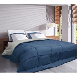 400g/m² microfiber duvet Calgary Petrole & Mastic 140x200cm