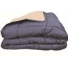 400g/m² microfiber duvet Calgary Petrole & Mastic 140x200cm