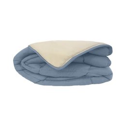 400g/m² microfiber duvet Calgary Petrole & Mastic 140x200cm