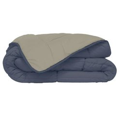 Bettdecke Mikrofaser 400g/m² CALGARY Petrol & Mastix 220x240cm