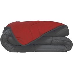 HUDSON Leichte Mikrofaser-Bettdecke 200 g / m² 220 x 240 cm Grau & Rot
