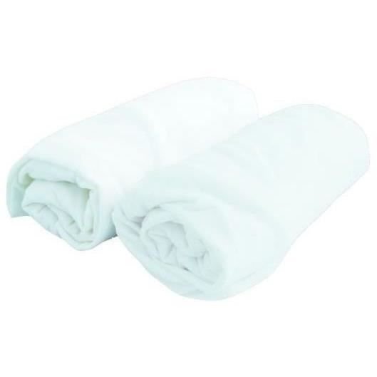DOUX NID Set of 2 fitted sheets White 60x120 cm
