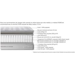SIMMONS - SW3-Federkernmatratze + SW-Untergestell-Set - 140x190 cm - T