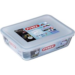 PYREX - 242P000 / 7046 - Rechteckschale mit Deckel - 22 cm * 17 cm - P
