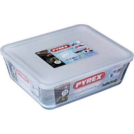 PYREX - 244P000 / 7043 - Rectangular dish with lid - 27cm * 22 cm - Py