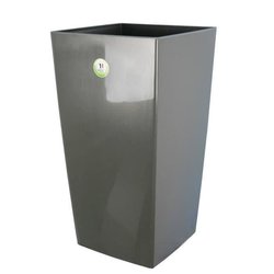 Pot de fleurs - RIVIERA - Nuance - Carré - 38 x 38 x H 69 cm - Gris pa