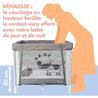 BAMBISOL - Parque/Cuna Plegable para Bebé 90x90cm con 2 Niveles para D