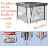 BAMBISOL - Parque/Cuna Plegable para Bebé 90x90cm con 2 Niveles para D