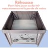 BAMBISOL - Parque/Cuna Plegable para Bebé 90x90cm con 2 Niveles para D