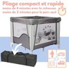 BAMBISOL - Parque/Cuna Plegable para Bebé 90x90cm con 2 Niveles para D