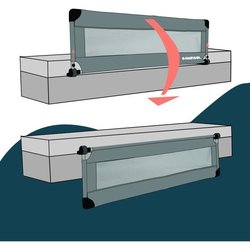 Barandilla para cama - LOOPING - BL5003G - Plegable - Gris