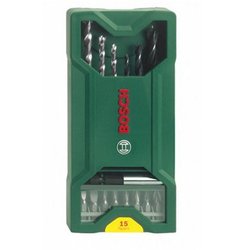Coffrets Bosch - Mini-X-Line de forets et d embouts de vissage (15 pie