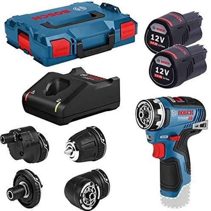 Bosch Professional GSR 12V-35 FC boormachine + 2 accu s 3,0Ah + L-Boxx