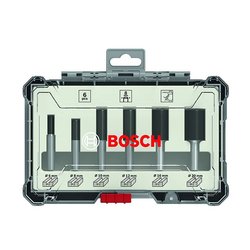 Fräsersatz - BOSCH PROFESSIONAL - 2607017465 - 6 gerade Fräser - Ø12/1