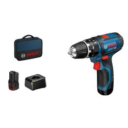 Taladro atornillador de impacto BOSCH PROFESSIONAL GSB 12V-15 + 2 bate