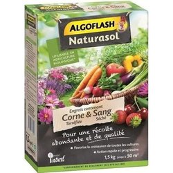 ALGOFLASH NATURASOL - Abono de cuerno tostado y sangre seca 1,5kg