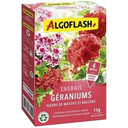 Geraniumdünger, Blüten von Betten und Balkonen - Algoflash Naturasol -