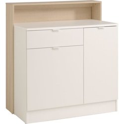 EKIPA Multifunktionsmöbel 2 Türen + 1 Schublade - Dekor Eiche hell und