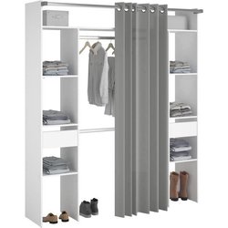 Kit dressing ARTIC EKIPA - Décor mélaminé blanc - 2 penderies + 2 tiro