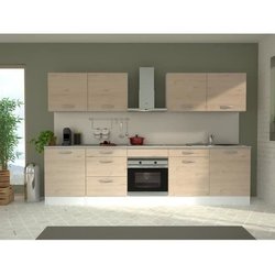 Komplette Oslo -Küche - L 300 cm - Chene Decor - Arbeitsplatte inklusi