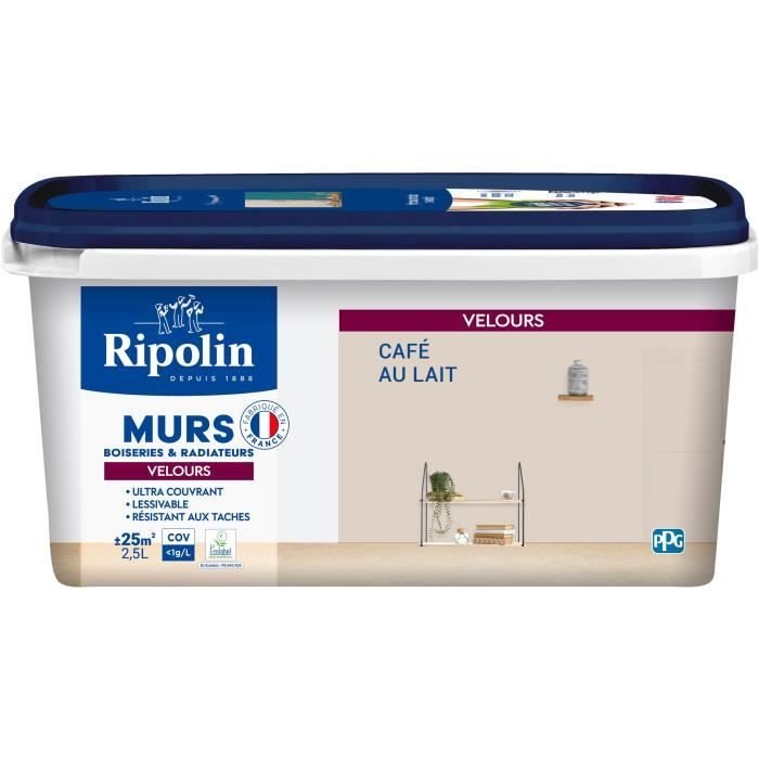 Peinture Intérieure - Café au Lait - 2,5L - Velours - Haute Opacité - 