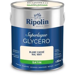 Cremeweißer Glycerophthallack RAL 9001 seidenmatt - RIPOLIN - 2 L