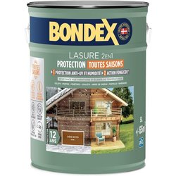Tinta per legno per esterni 2 in 1 - Rovere scuro - Finitura satinata 