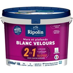 2 in 1 da parete e soffitto bianco velluto - RIPOLIN - 10 L
