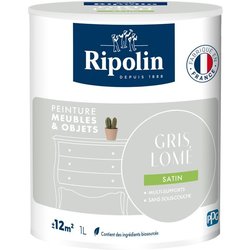 Peinture meuble et objet - Gris lomé - Satiné - Ripolin - 1L