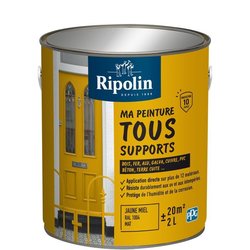 Peinture multi-supports - Jaune miel - RAL 1004 - Mat - Ripolin - 2L