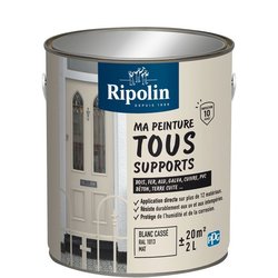 Peinture multi-supports - Blanc cassé - RAL 1013 - Mat - Ripolin - 2L