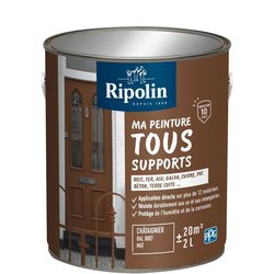 Peinture multi-supports - Châtaigner - RAL 8007 - Mat - Ripolin - 2L