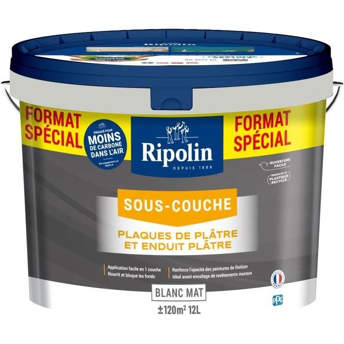 Undercoat paint for plasterboard - RIPOLIN - 290380 - White - Matt - 1