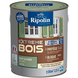 RIPOLIN Farbe für Innen- und Außenholz - Olivgrün Ral 6021 Satin, 2,5L