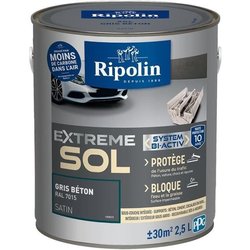 RIPOLIN Vloerverf voor Binnen & Buiten - Betongrijs Ral 7015 Satijn, 2