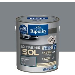 RIPOLIN Innen- und Außenbodenfarbe - Loft Grey Ral 7046 Satin, 2,5 l