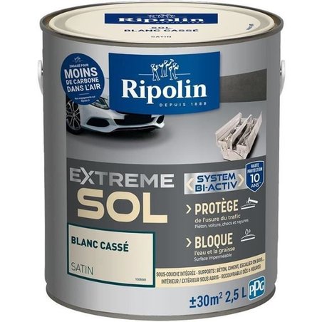 RIPOLIN Pittura per interni ed esterni per pavimenti - Raso bianco spo