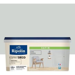 RIPOLIN All Pieces Wall Paint - Satin Mouse Grey, 2.5L