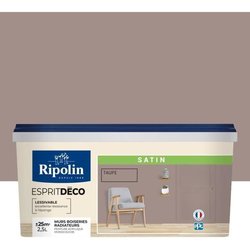 RIPOLIN Pittura murale tutti i pezzi - Satin Taupe, 2.5L