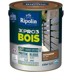 Vernice per legno - RIPOLIN - 8007 - Castagna - Satinata - 2,5L