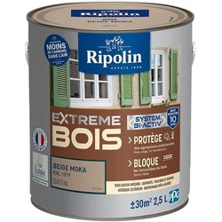 Extreme Holzfarbe  Mokkabeige RAL 1019 seidenmatt  RIPOLIN  2,5 l