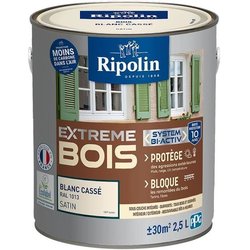 Extreme Holzfarbe  Cremeweiß RAL 1013 seidenmatt  RIPOLIN  2,5 l