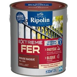 Hierro rojo vasco extremo RAL 3004 brillante - RIPOLIN - 2 L