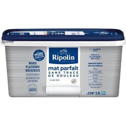 Perfekte matte Wand- und Deckenfarbe  Mattweiß  RIPOLIN  2,5 l