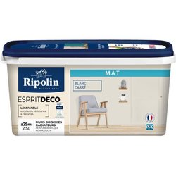 Alcohol decorativo multisuperficies, blanco roto mate - RIPOLIN - 2,5 