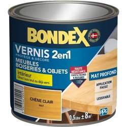 Barniz para madera de roble claro, mate - BONDEX - 0,5 L