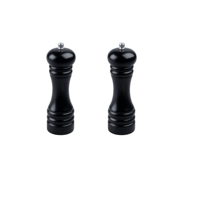 Set di 2 macinapepe manuali - FACKELMANN PROFESIONAL - 18 cm - Nero