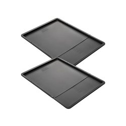 2er-Set erweiterbare Backbleche - ZENKER - Schwarz Metallic - 37 bis 5