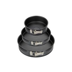 Set di 3 tortiere rotonde a cerniera - ZENKER - Nero metallizzato - 20